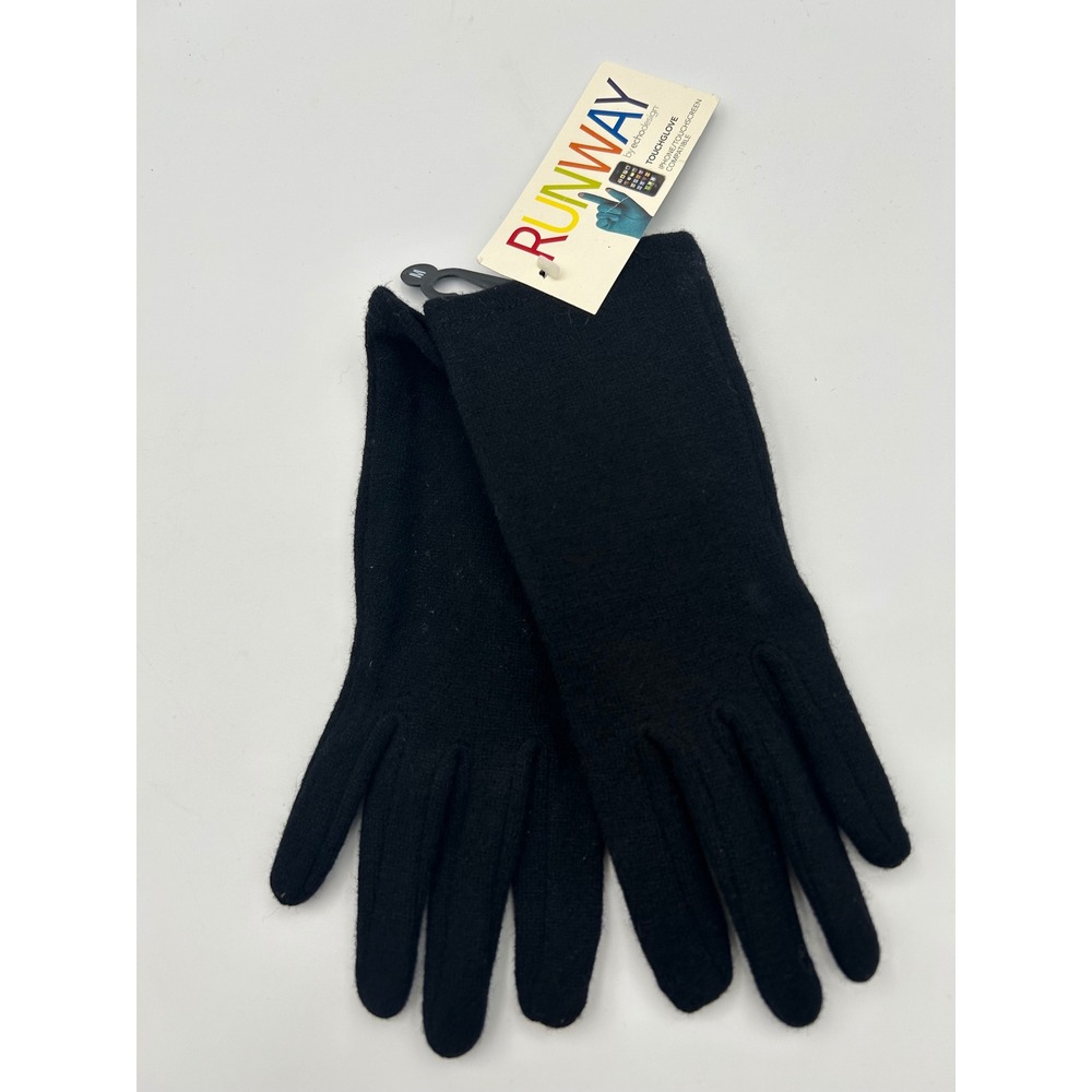 Echo Design Runway Touchgloves Black Knit Touchscreen Gloves Size M 354069